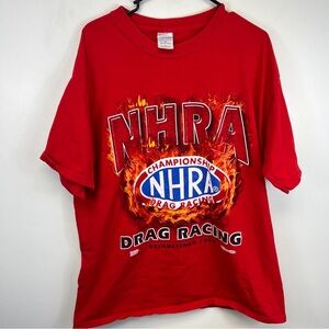 Vtg Drag Racing NHRA Championship Tshirt red sz XL Cars Hot Rods Racing Dragway
